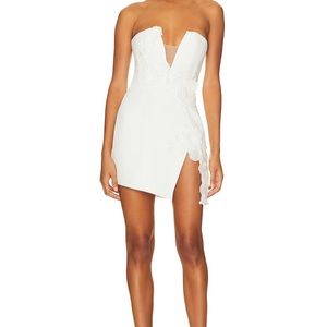 Fleur Mini Dress in White - SAU LEE Size 8